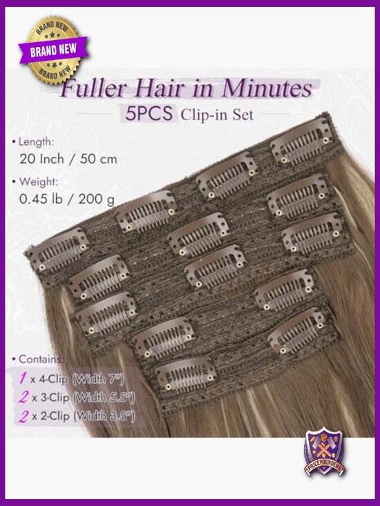 20in Soft Wavy Clip In Hair Extensions 5pcs Voluminous Layered Synthetic main image 5